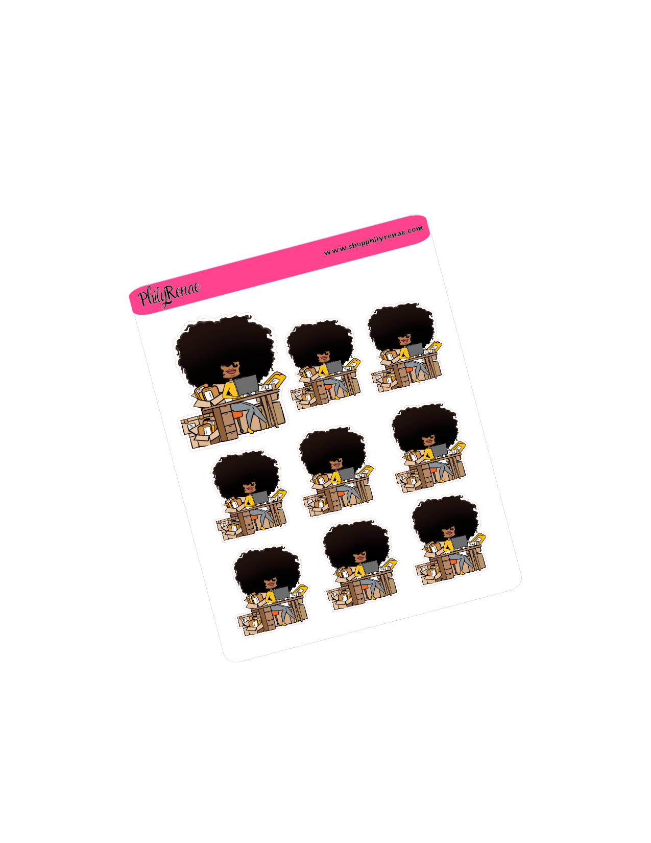 Big Hair doll packing orders Sticker Sheet